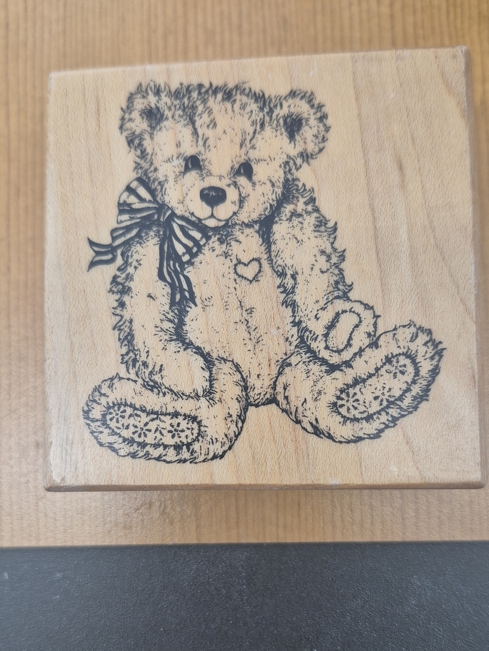 Wooden Teddy Bear Stamp By PSX